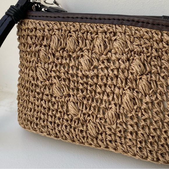 Brighton Wicker Wristlet Mini Bag Crossbody / Like- New - Picture 4 of 9